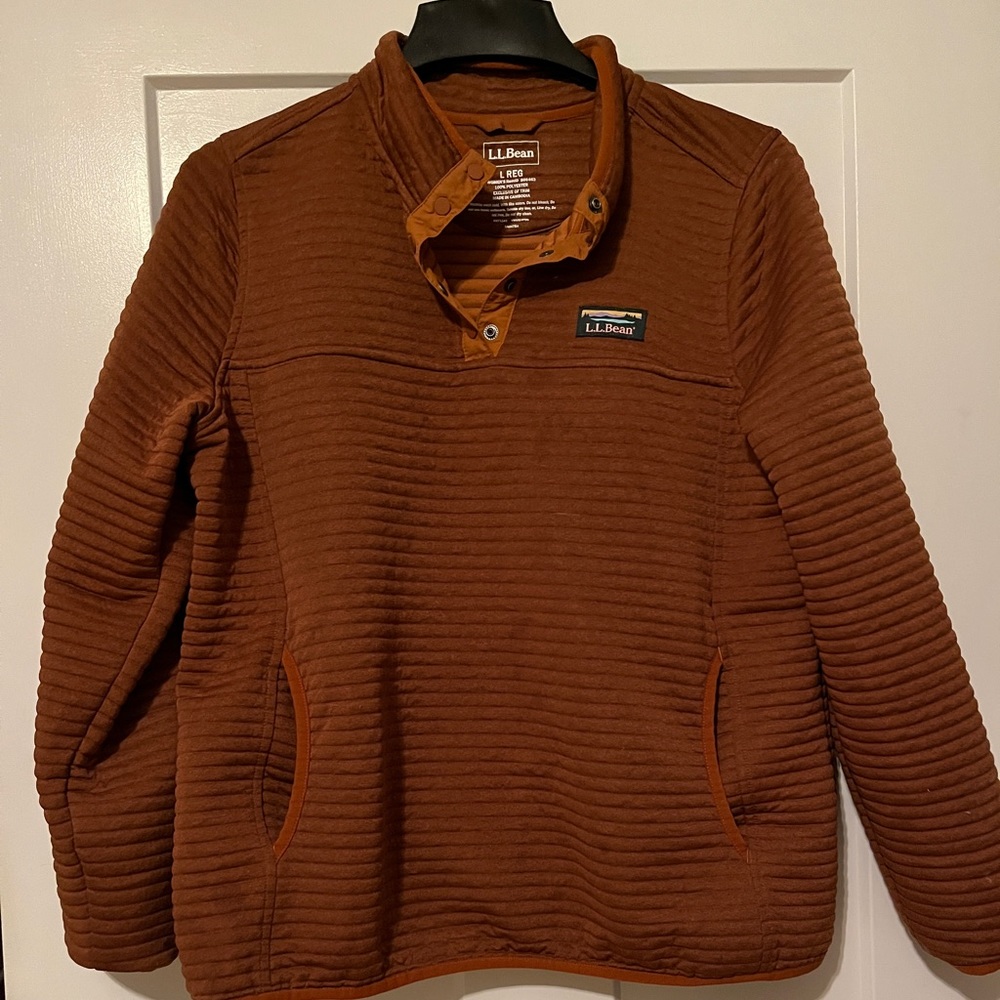 Ll bean brown/good fleece size large
